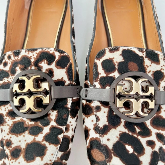 TORY BURCH | | Metal Miller Leopard Loafer 15mm Printed Baby HairCalf Cream 7.5 - Picture 6 of 15